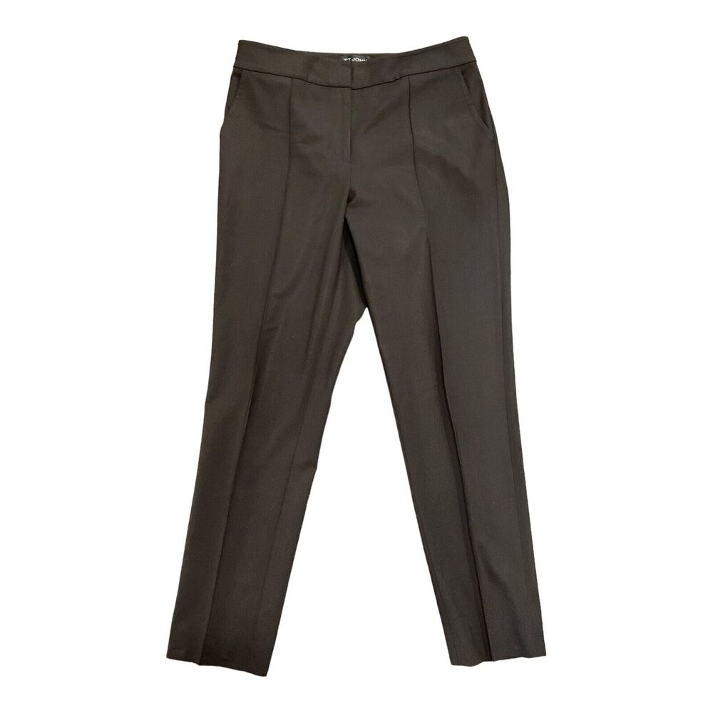 St. John Collection‎ Emma Brown Pants Casual Office Career Wool Blend Size 8